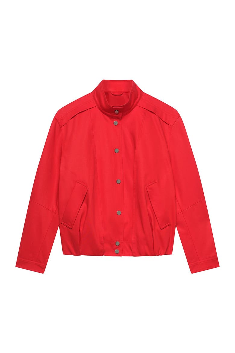Funnel Neck Bomber Jacket, Alternate, color, Red