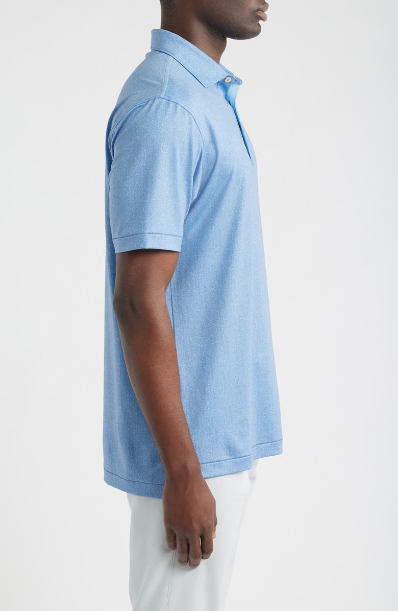 Peter Millar Herringbone Summer Comfort Performance Jersey Polo, Alternate, color, Bali Blue