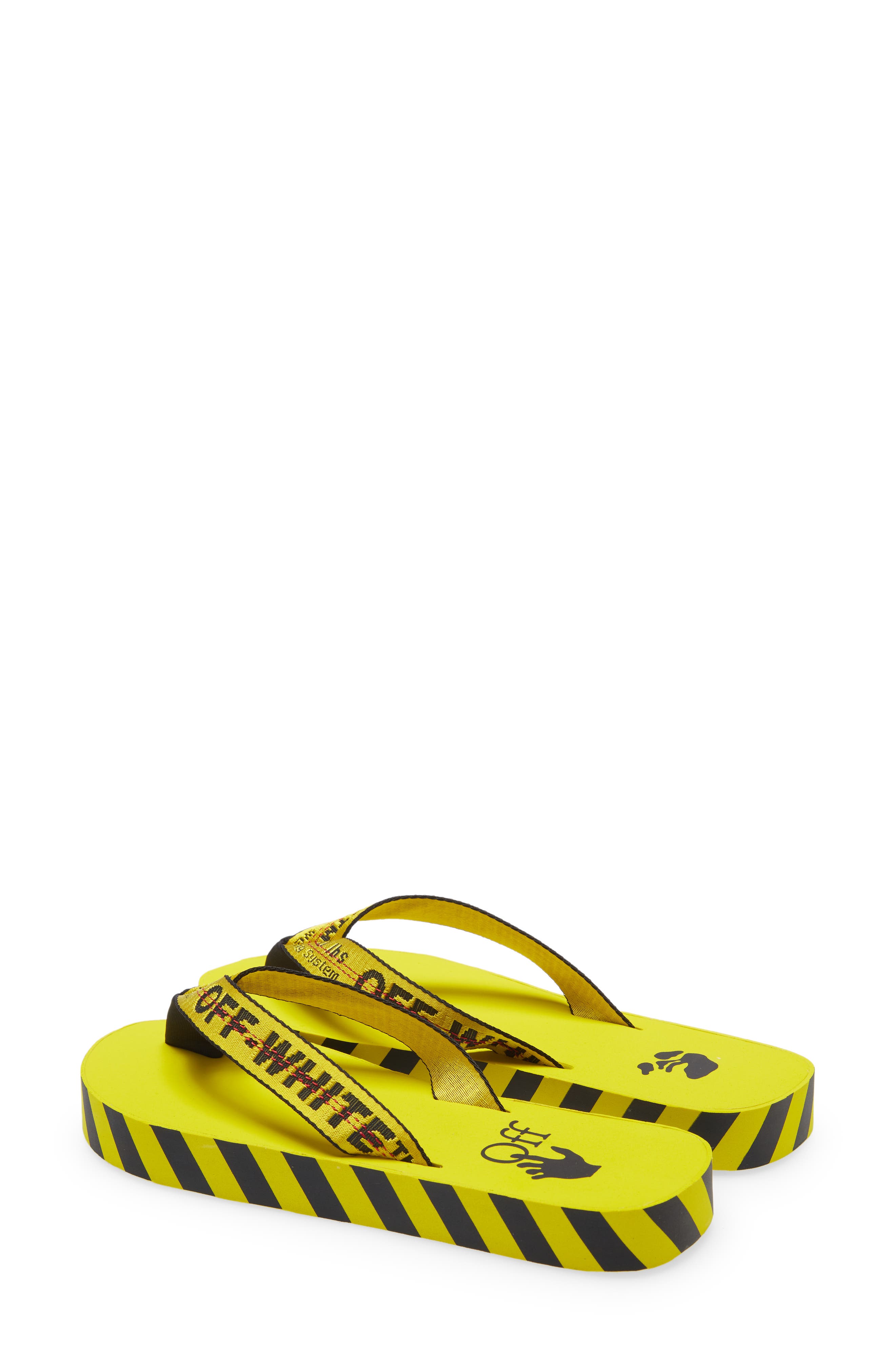 Off-White Industrial Logo Platform Flip Flop, Alternate, color, 