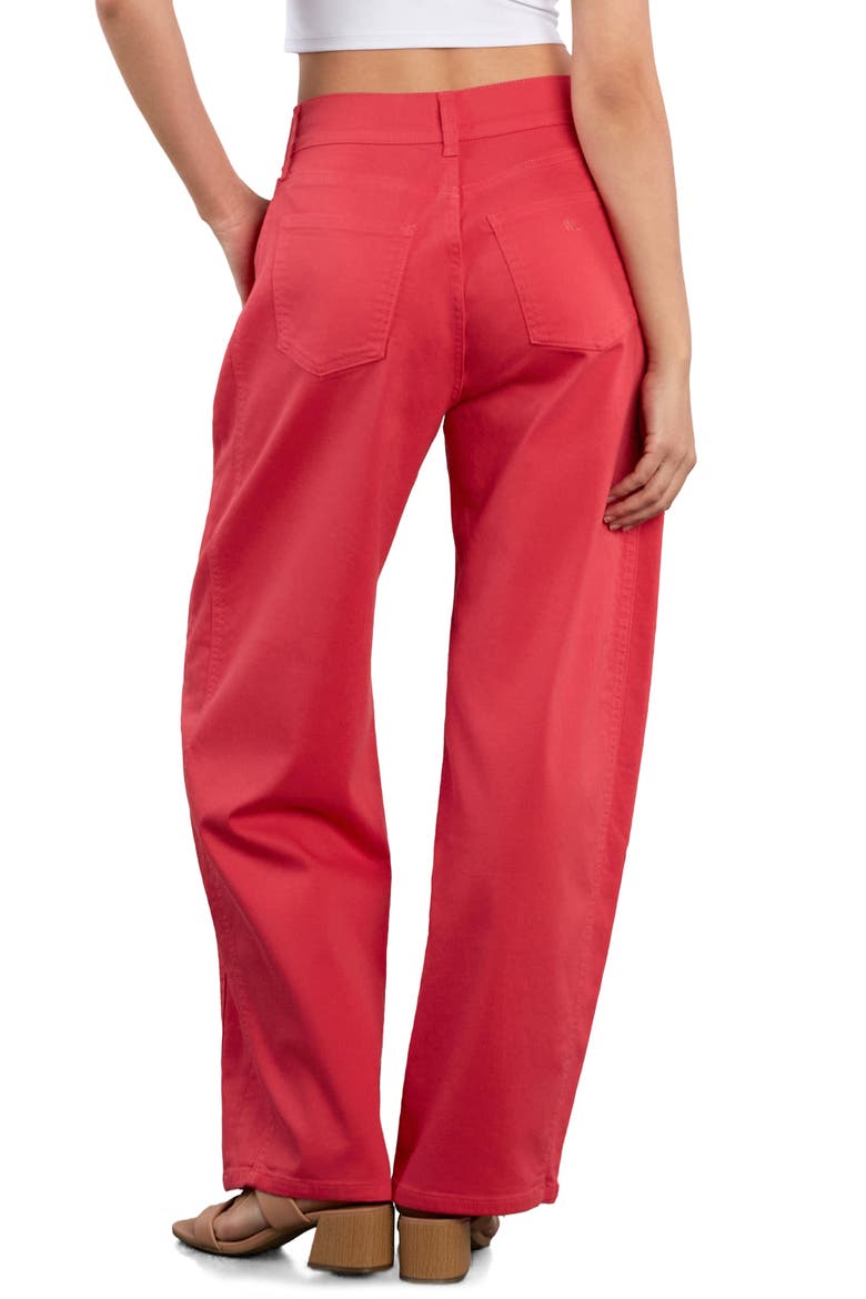 Sweetheart Stripe Barrel Leg Jeans, Alternate, color, TEABERRY