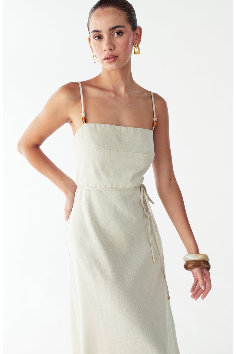 Beatriz Midi Dress, Alternate, color, Oat