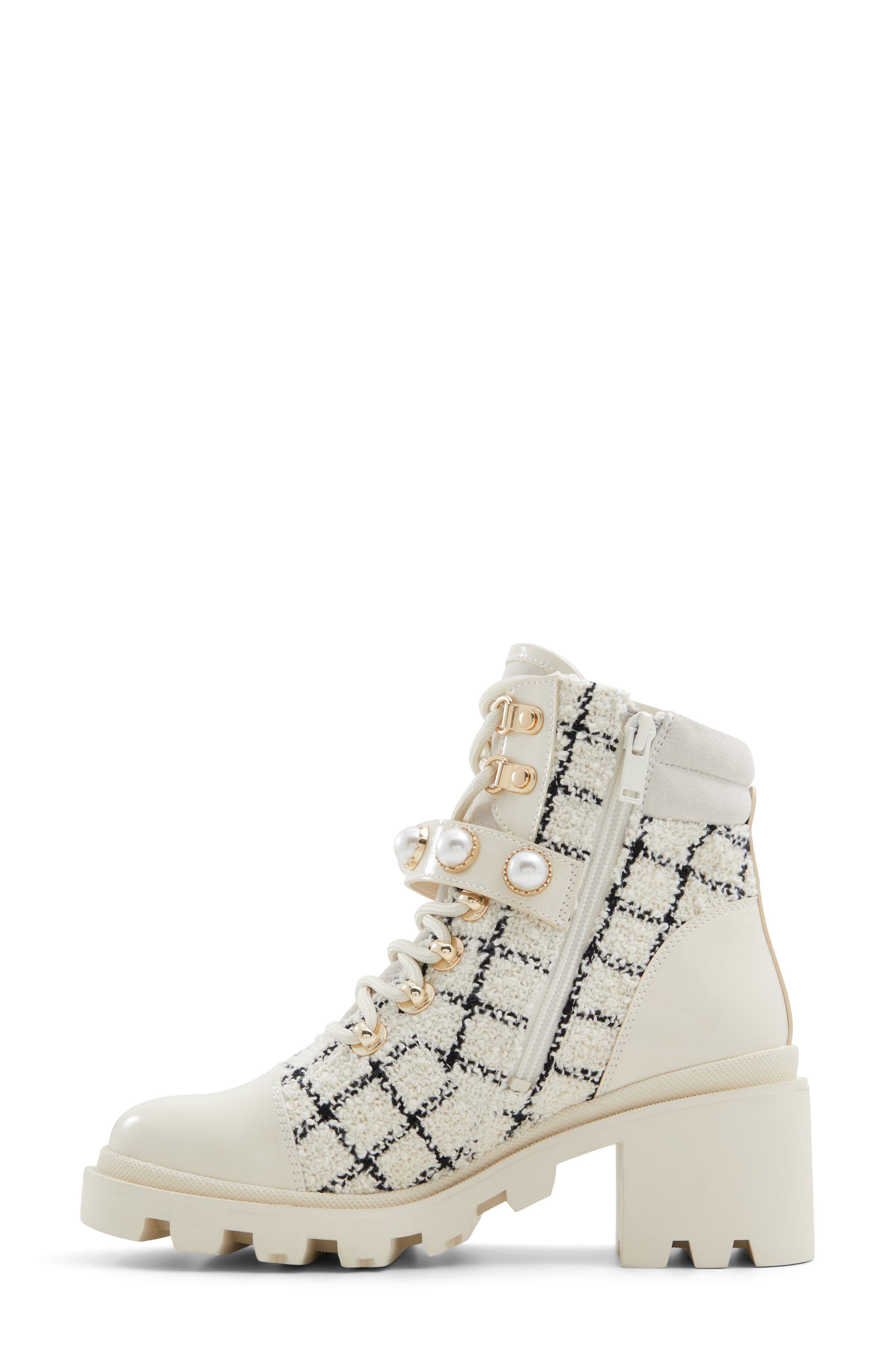 ALDO Mariette Tweed Platform Bootie, Alternate, color, 