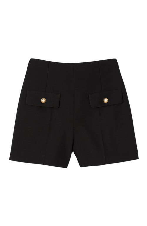 Sandro High-waisted Shorts In Black