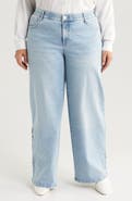 Wit & Wisdom Sam 'Ab'Solution Side Slit High Waist Wide Leg Jeans