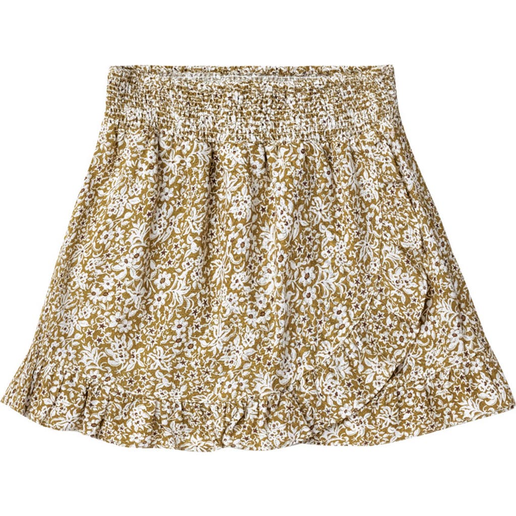 Rylee + Cru Smocked Faux Wrap Ruffle Skirt