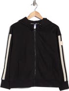 DKNY Textured Tape Drawcord Zip Hoodie