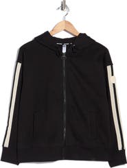 DKNY Textured Tape Drawcord Zip Hoodie