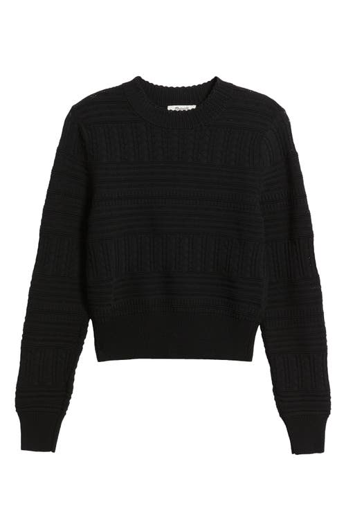 Madewell Maeve Pointelle Sweater In Black