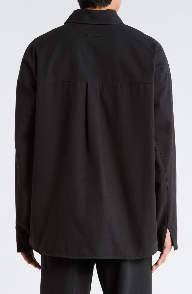 Fear of God Essentials Cotton Canvas Overshirt, Alternate, color, 