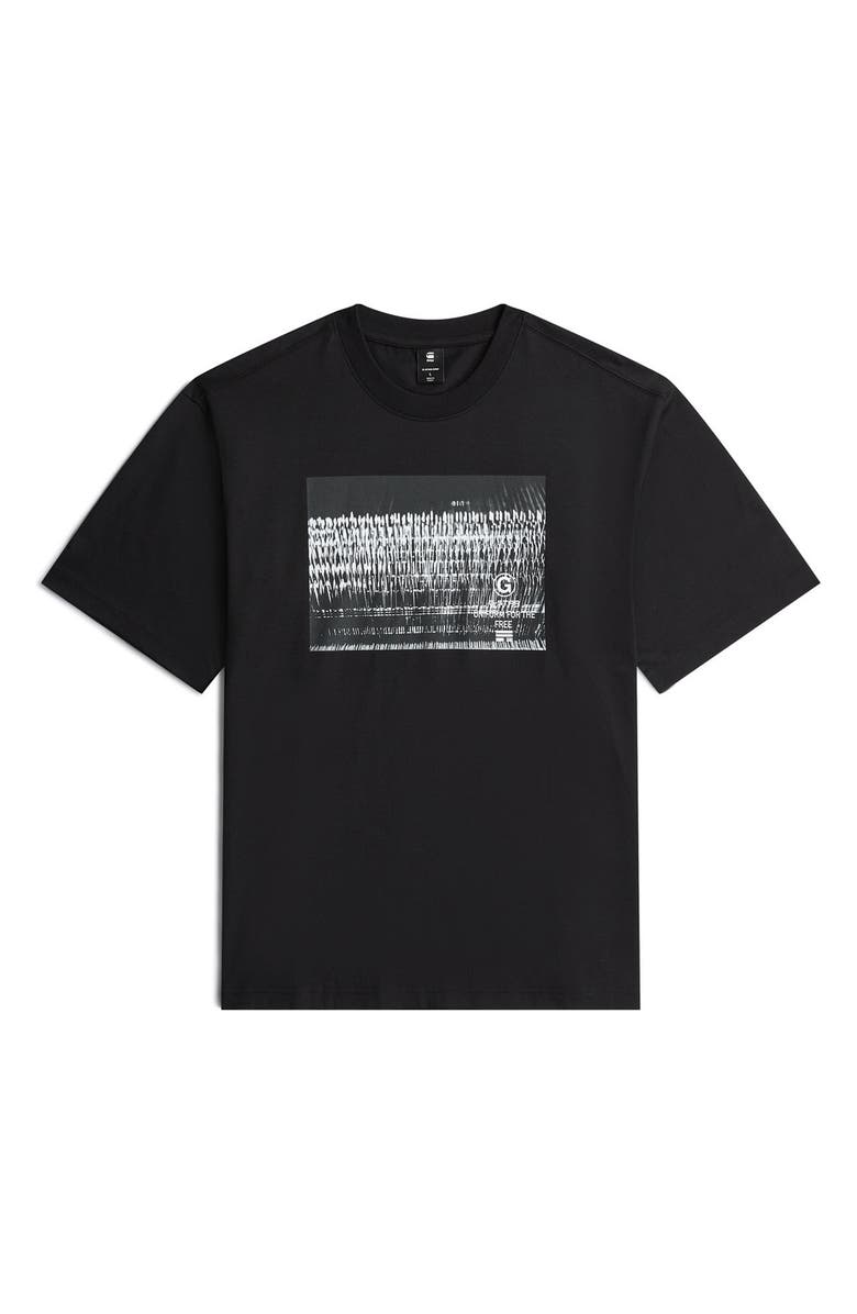 G-STAR Loose Fit Photo Print Organic Cotton Graphic T-Shirt, Alternate, color, Dark Black