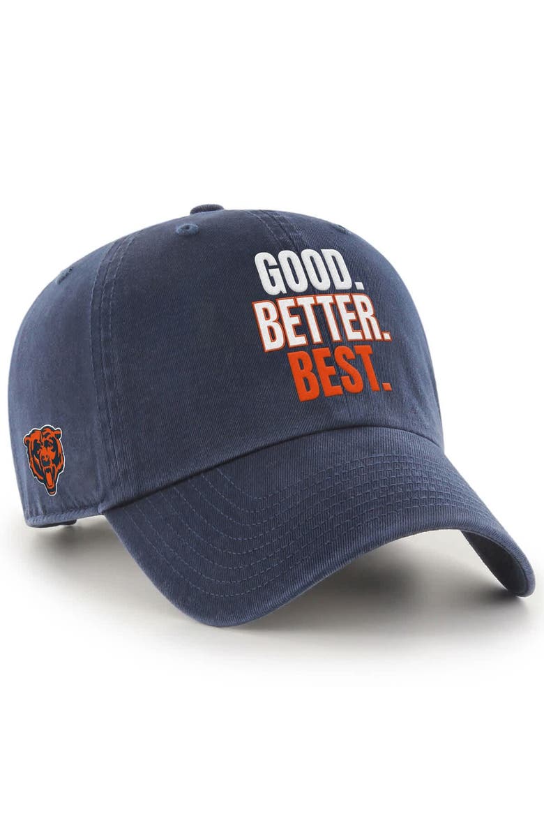 '47 Men's '47 Navy Chicago Bears Good. Better. Best. Clean Up Adjustable Hat, Main, color, Navy