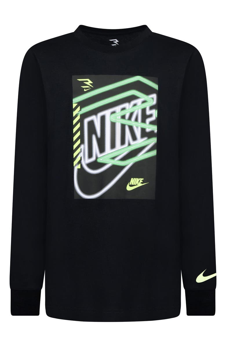 3 Brand Kids' Three x Three Long Sleeve T-Shirt, Main, color, 023Black