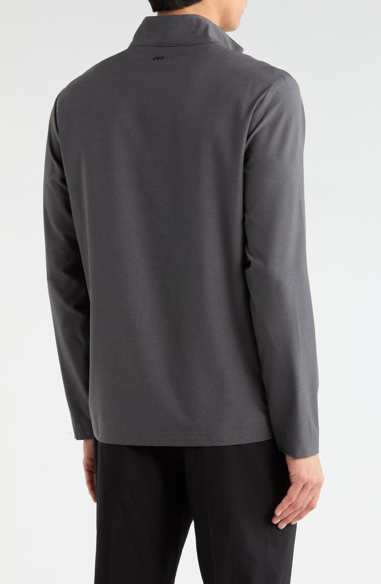 TravisMathew Flight Tracker Half Zip Pullover, Alternate, color, Heather Dark Grey
