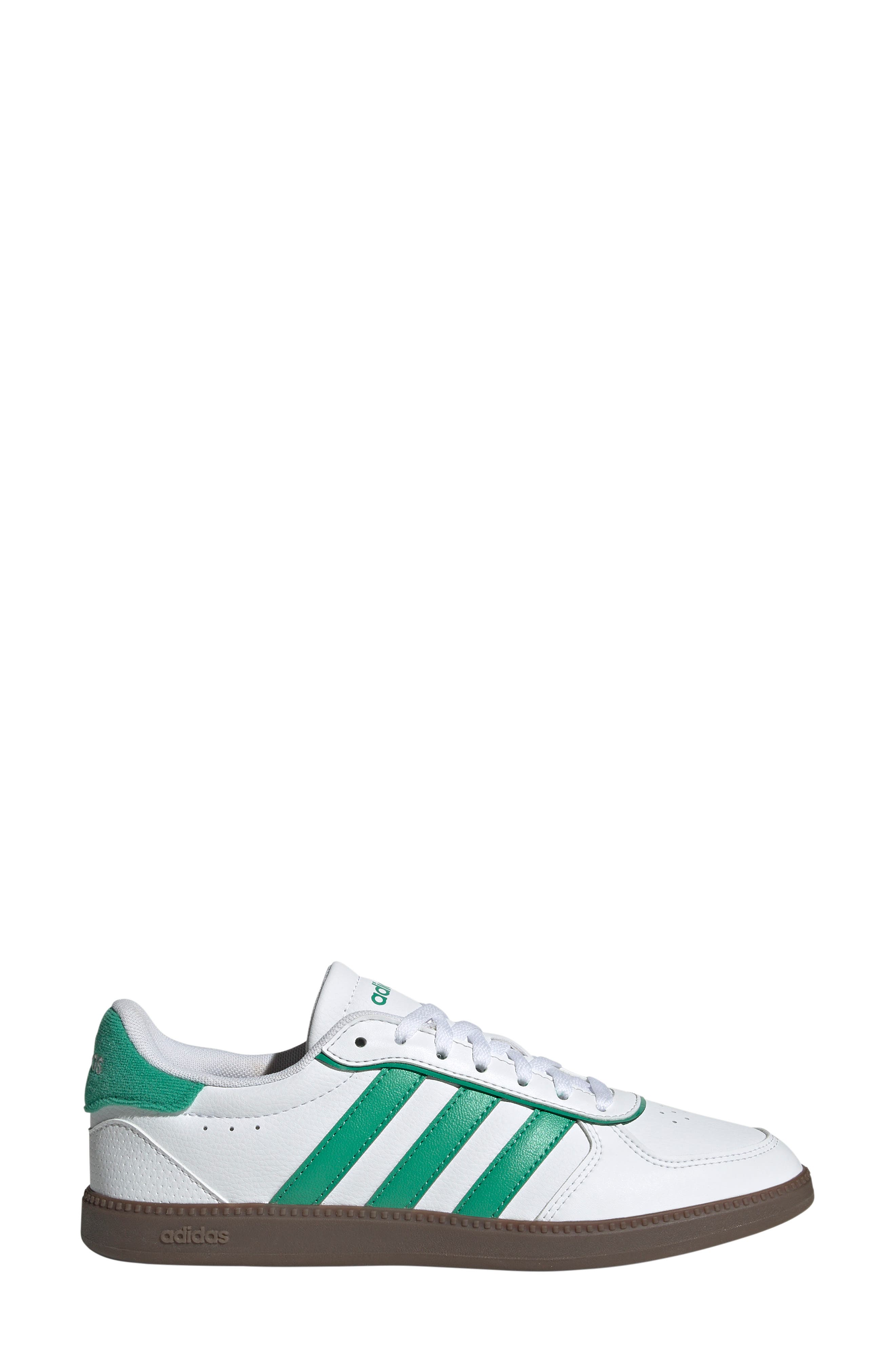 adidas Breaknet Sleek Sneaker, Alternate, color, White/ Semi Court Green/ Gum