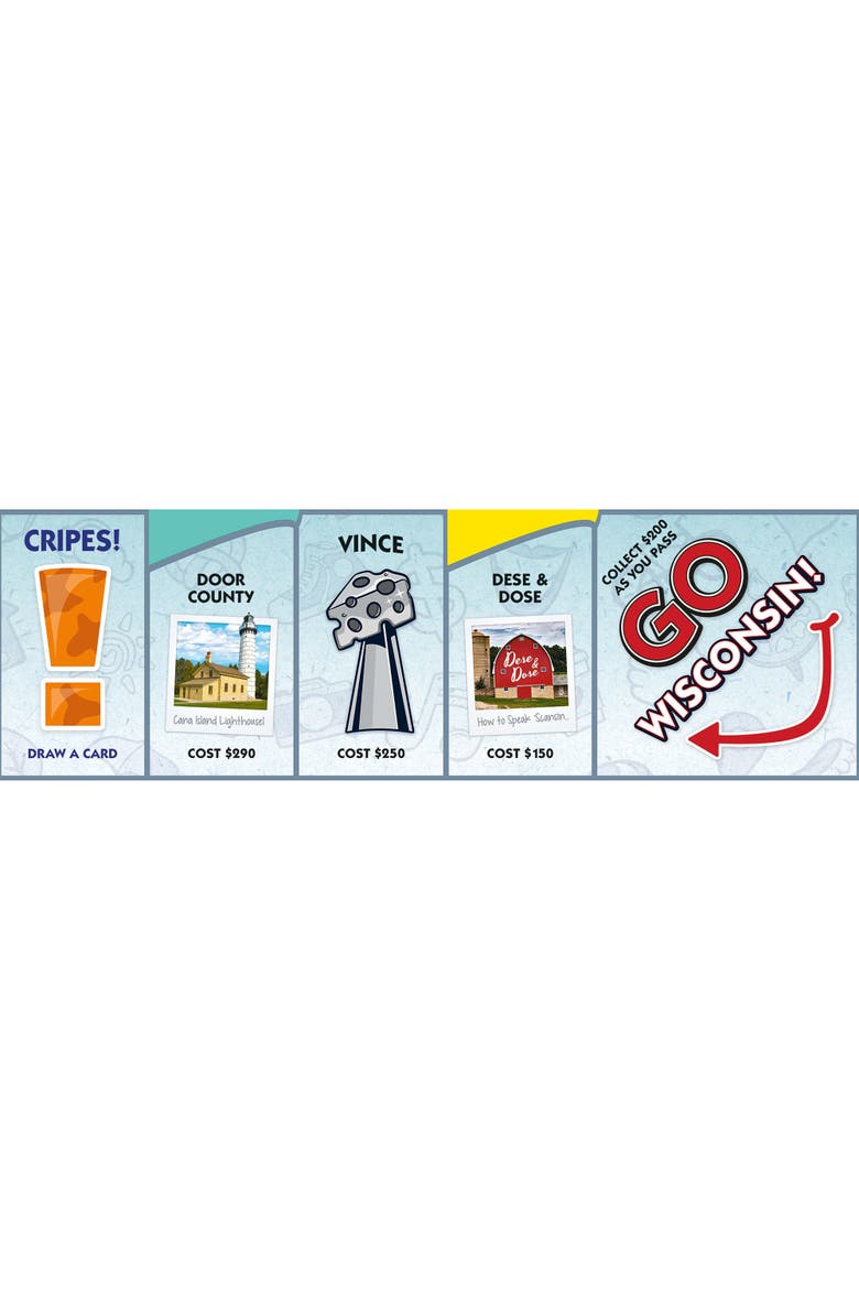 Wisconsinopoly Board Game, Alternate, color, Multicolored