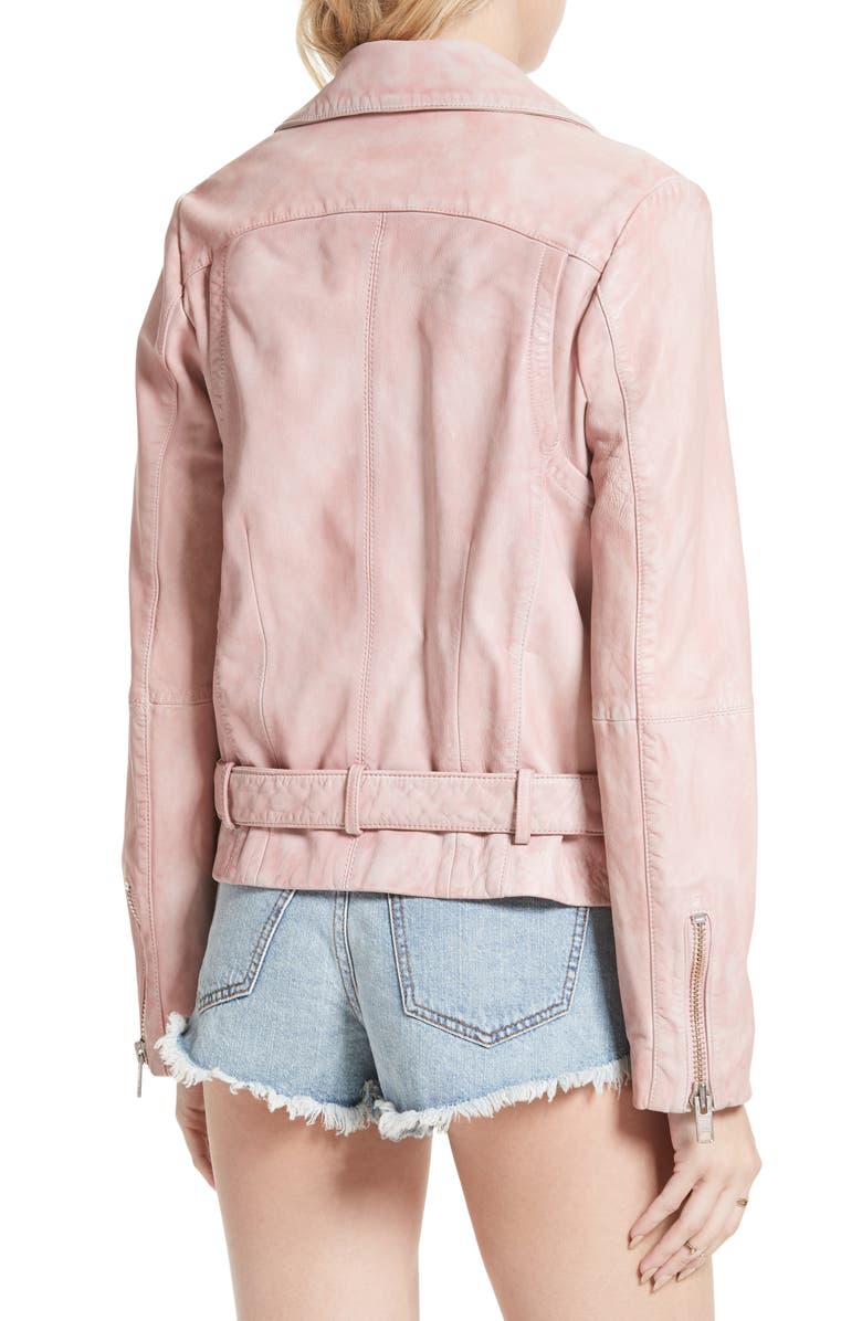 Free People Leather Moto Jacket, Alternate, color,
