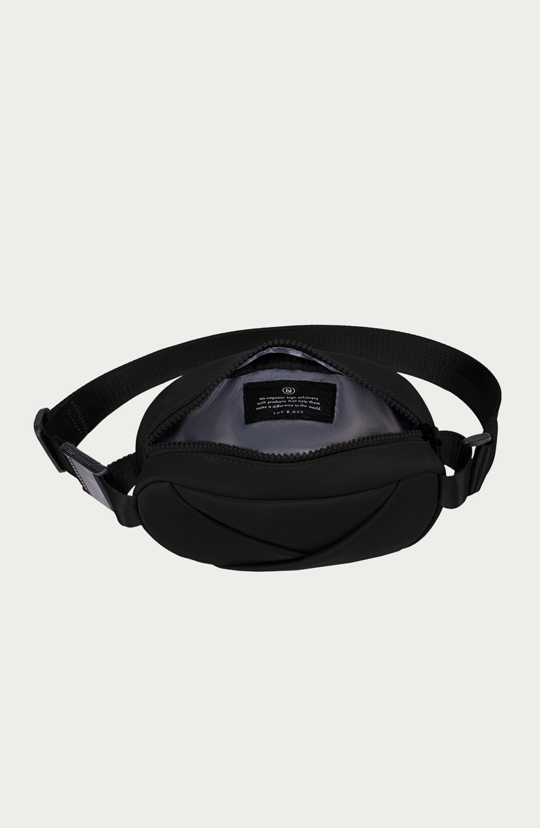 Lux and Nyx Origami Sling Bag and Belt Bag For Women, Alternate, color, Black