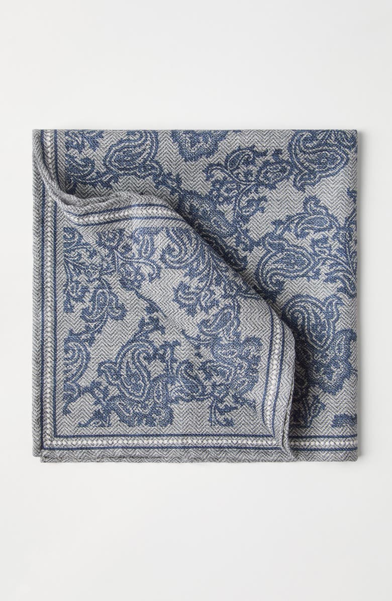 Brunello Cucinelli Silk pocket square, Alternate, color,