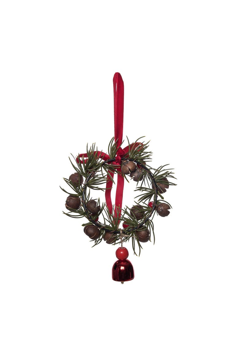 Red Berry Wreath Christmas Tree Ornament, Alternate, color, Red
