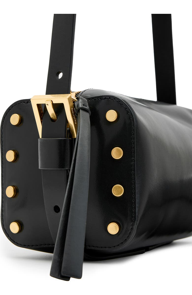 AllSaints Miro Leather Barrel Crossbody Bag, Alternate, color,