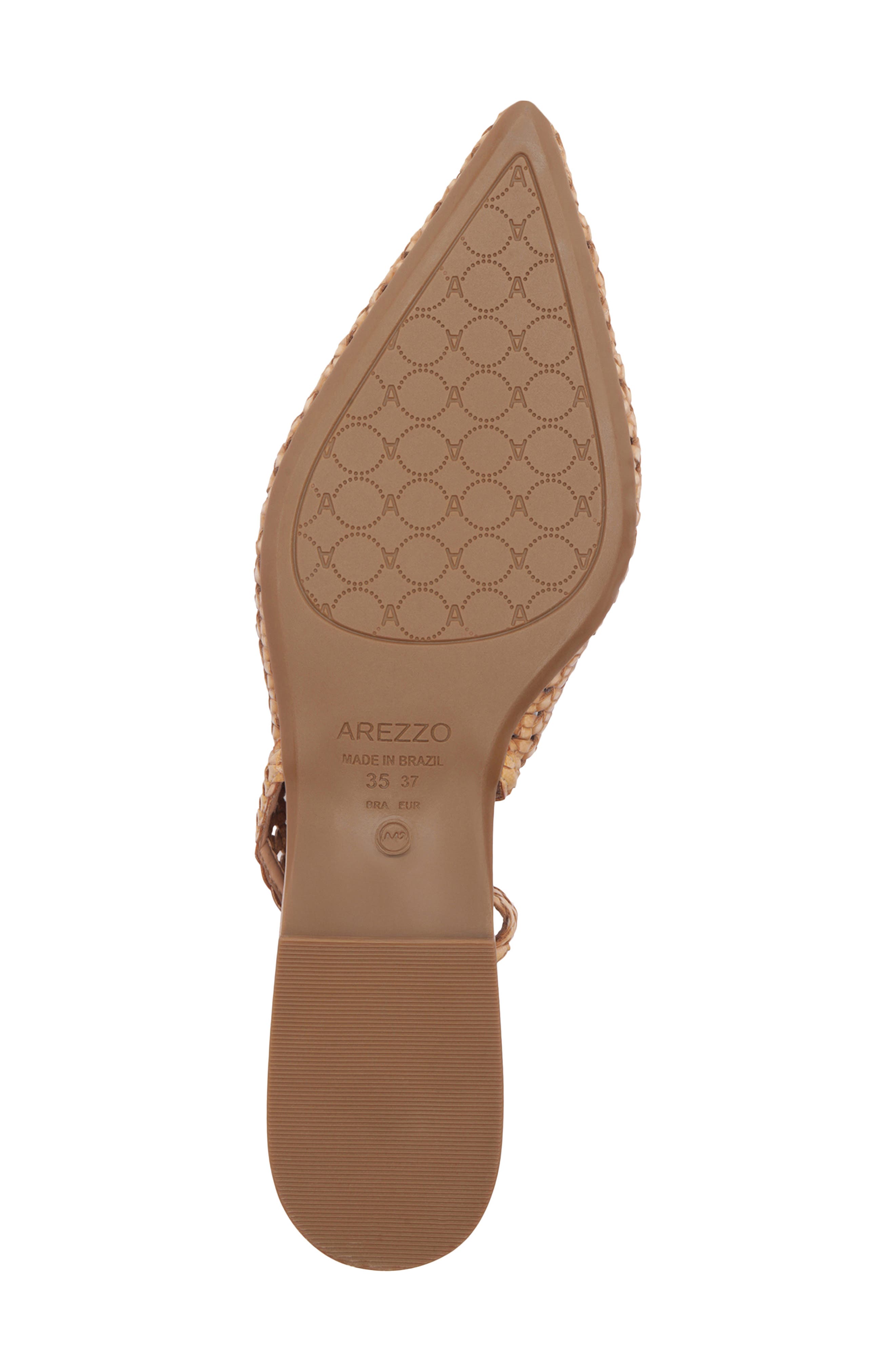 Arezzo Eva Pointed Toe Slingback Flat, Alternate, color, True Sand