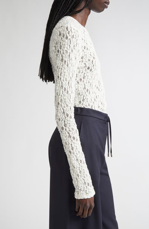 Max Mara Gennaio Textured Lace Top In Neutral