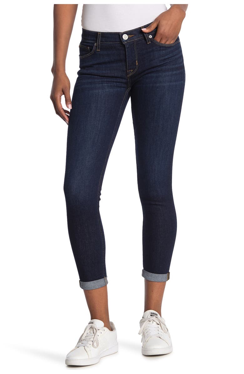 Hudson Jeans Harkin Distressed Super Skinny Cropped Cuff Jeans, Main, color, 