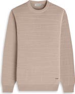 Bugatchi Textured Cotton & Silk Crewneck Sweater