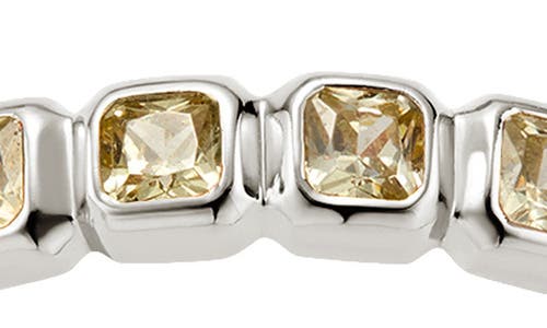 Made By Mary Cubic Zirconia Eternity Birthstone Ring In Silver