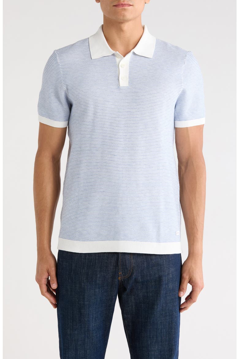 Worintios Knit Polo, Main, color, BLUE COMBO