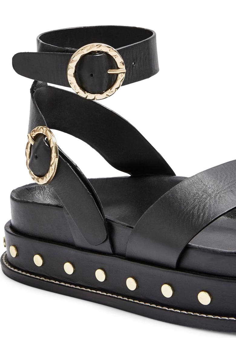 Topshop Fawn Studded Platform Sandal, Alternate, color,