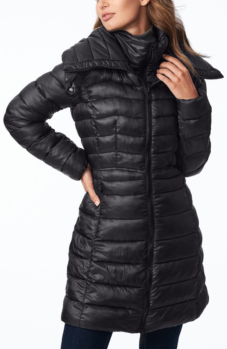 Bernardo Packable Water Resistant Ecoplume<sup>™</sup> Walker Coat, Alternate, color, 