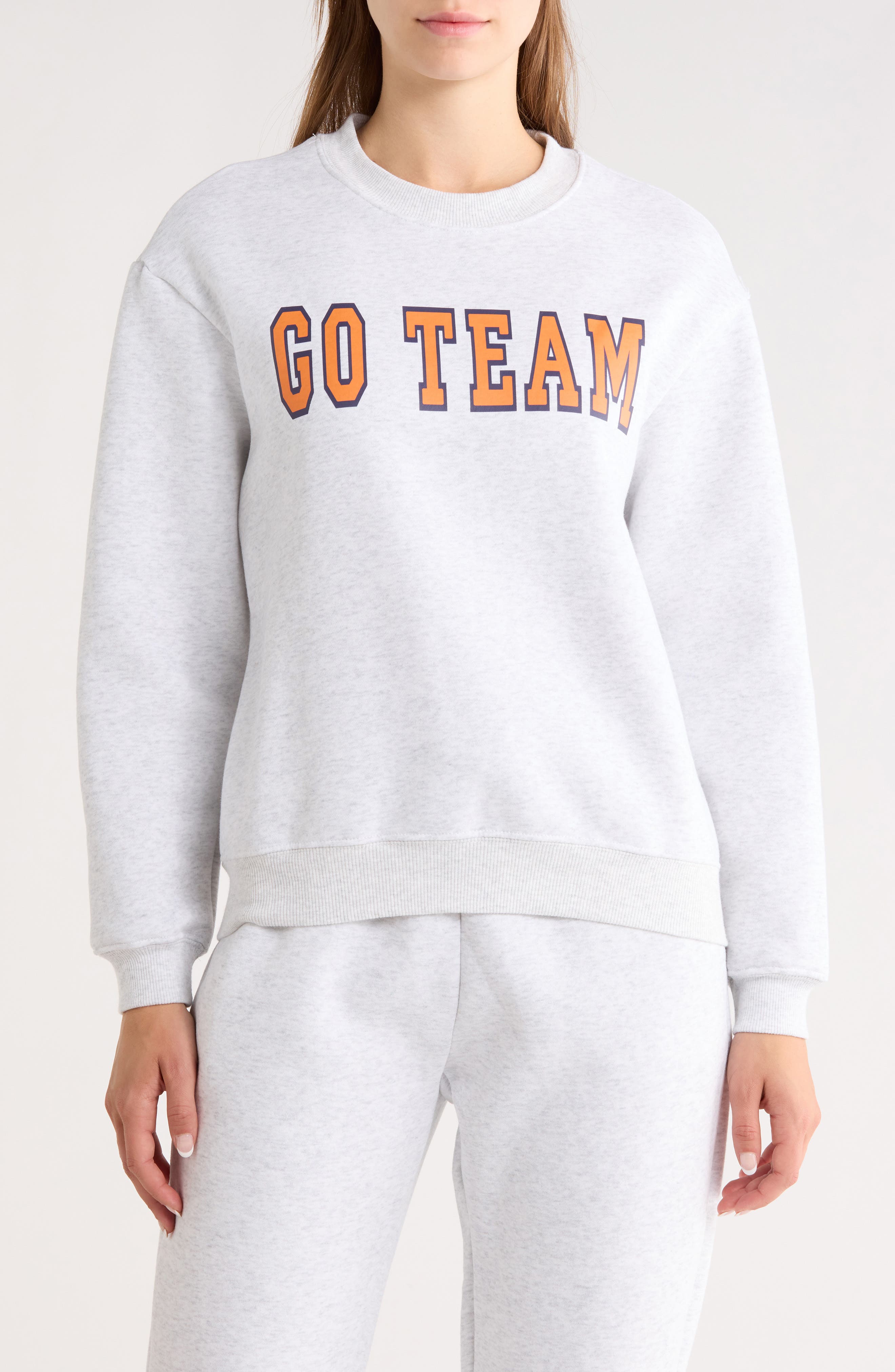 90 DEGREE BY REFLEX Varsity Vault Fleece Graphic Sweatshirt