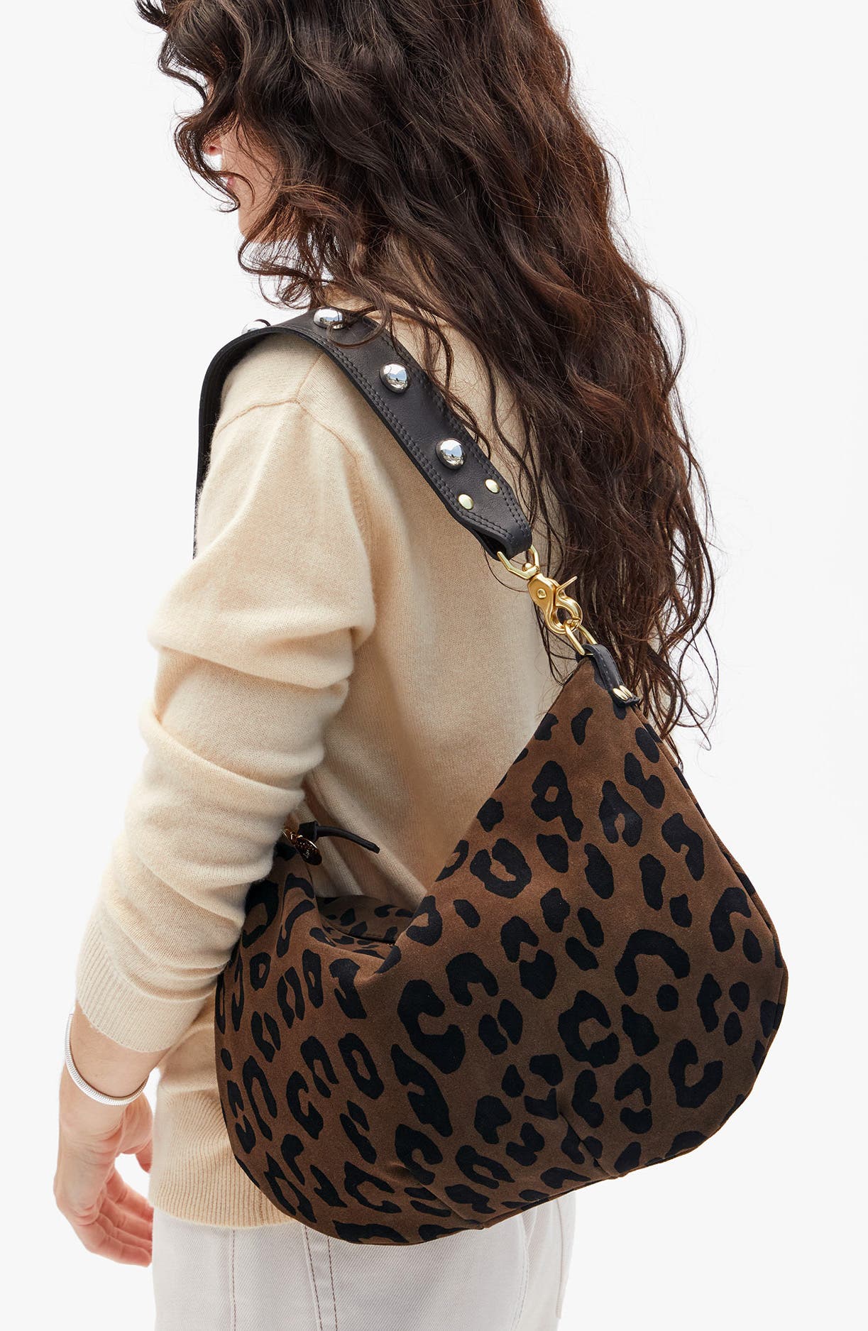 Clare V. Moyen Suede Messenger Bag, Alternate, color, 