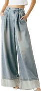 BLANKNYC Pleated Wide Leg Jeans