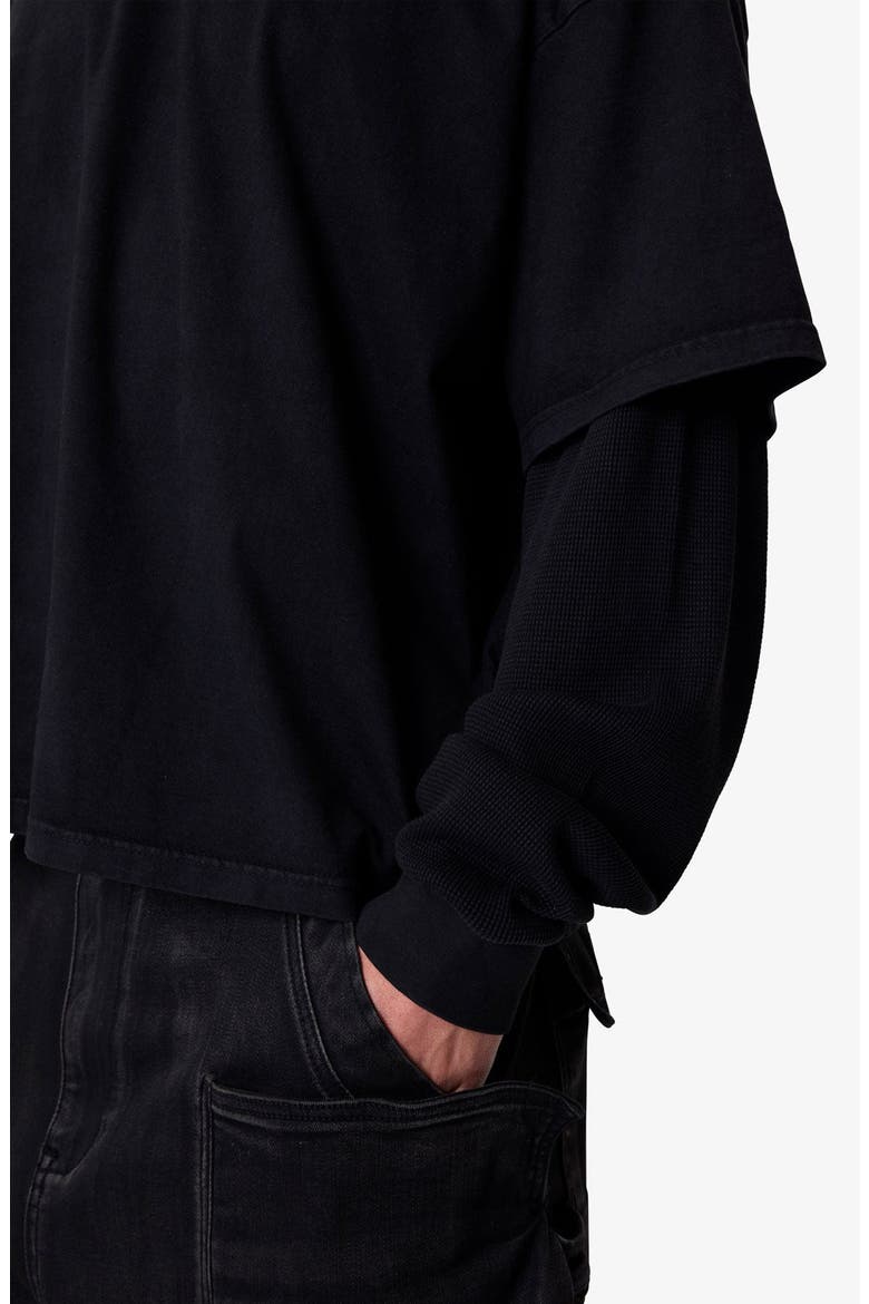 Layered Thermal Long Sleeve T-Shirt, Alternate, color, VINTAGE BLACK