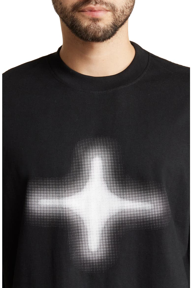 T-Star Half Tone Graphic T-Shirt, Alternate, color, BLACK