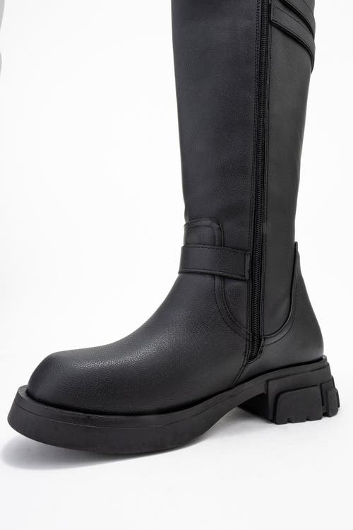 Prologue Shoes Sia Knee High Boot In Black