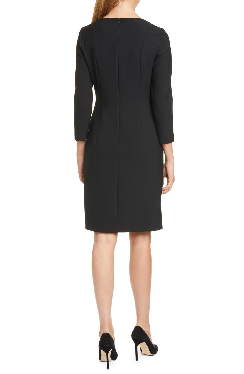 BOSS Doteta Front Slit Sheath Dress, Alternate, color, 