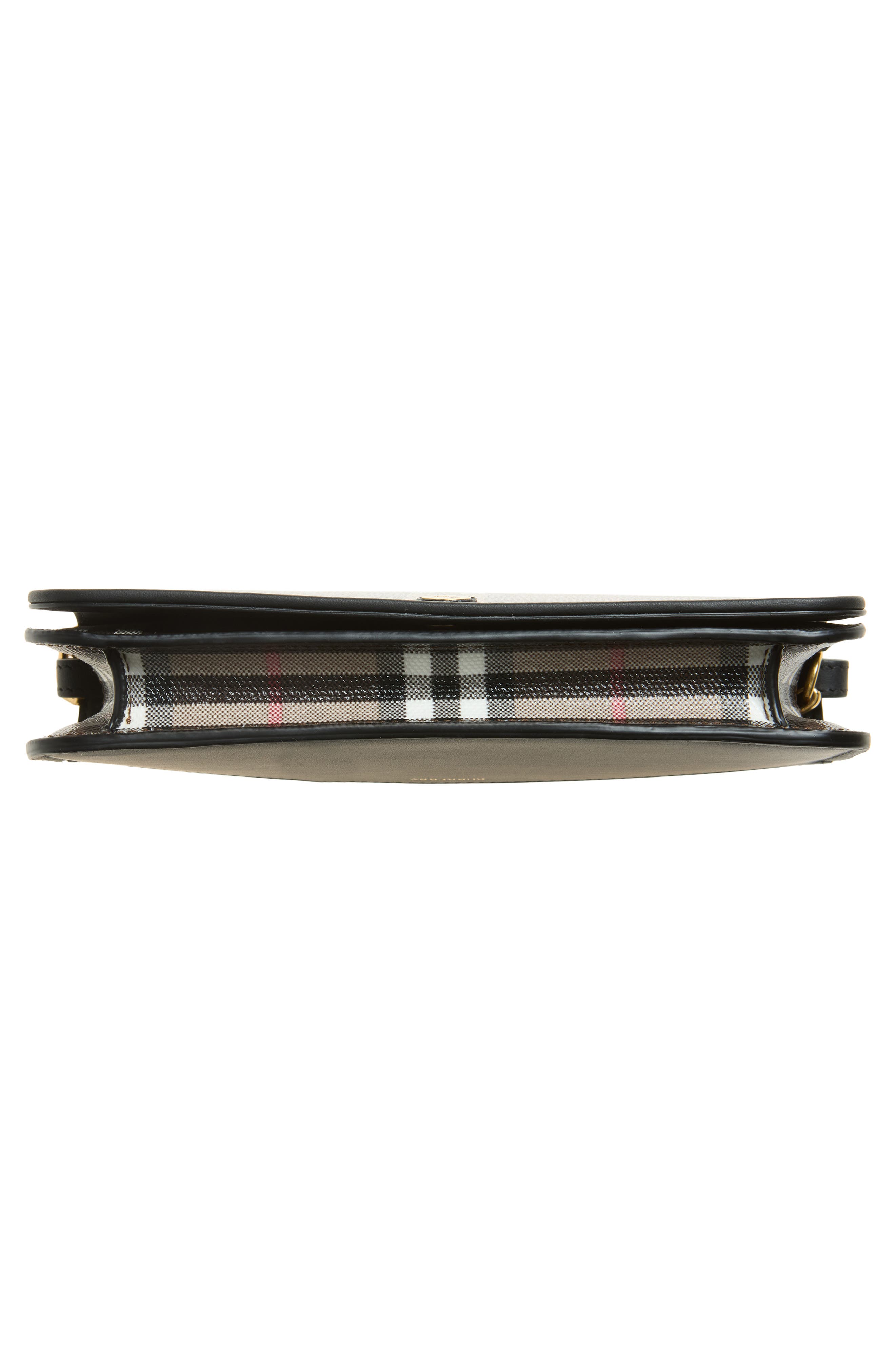 Check Coated Canvas Wallet On a Chain, Alternate, color, CHOCOLATE BROWN