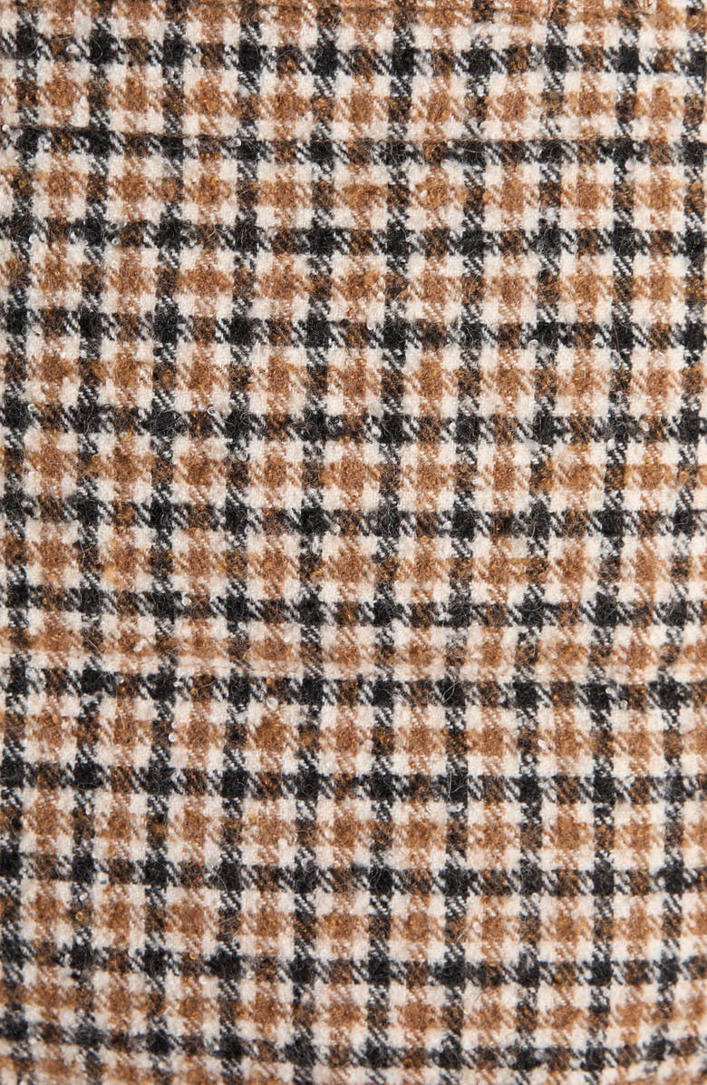 Moncler Touvet Check Pattern Wool Blend Vest, Alternate, color, Brown/ Beige Check