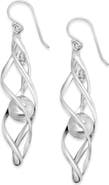 SAMUEL B. Sterling Silver Twisted Ball Drop Earrings