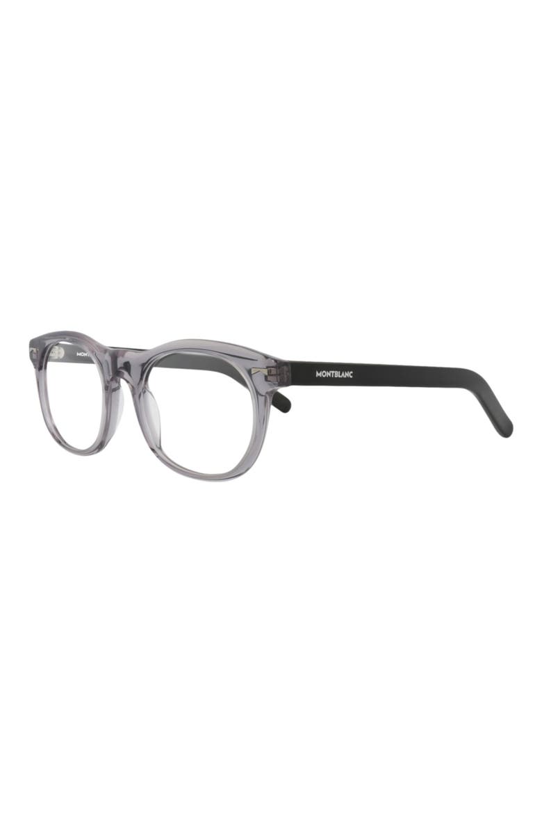54mm Round Optical Glasses, Alternate, color, GREY BLACK TRANSPARENT