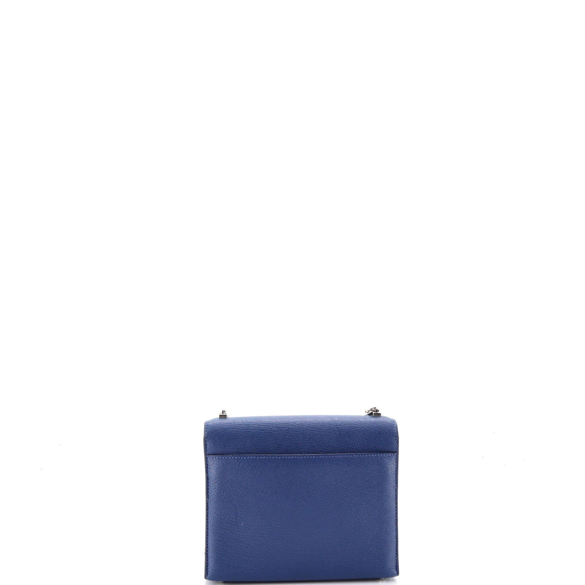 Pre-Owned Hermes Verrou Chaine Bag Chevre Mysore Mini, Alternate, color, Bleu Brighton