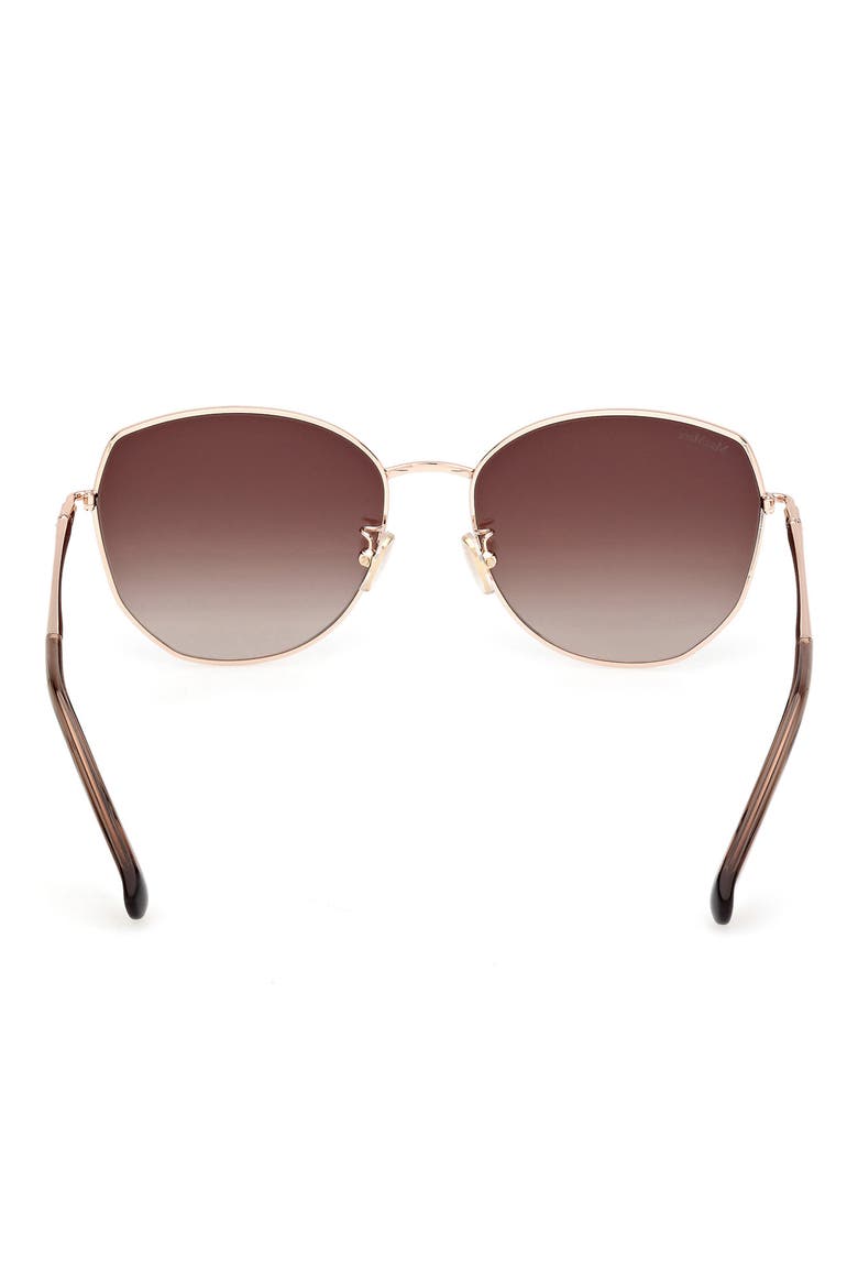 58mm Round Sunglasses, Alternate, color, GOLD / GRADIENT BROWN