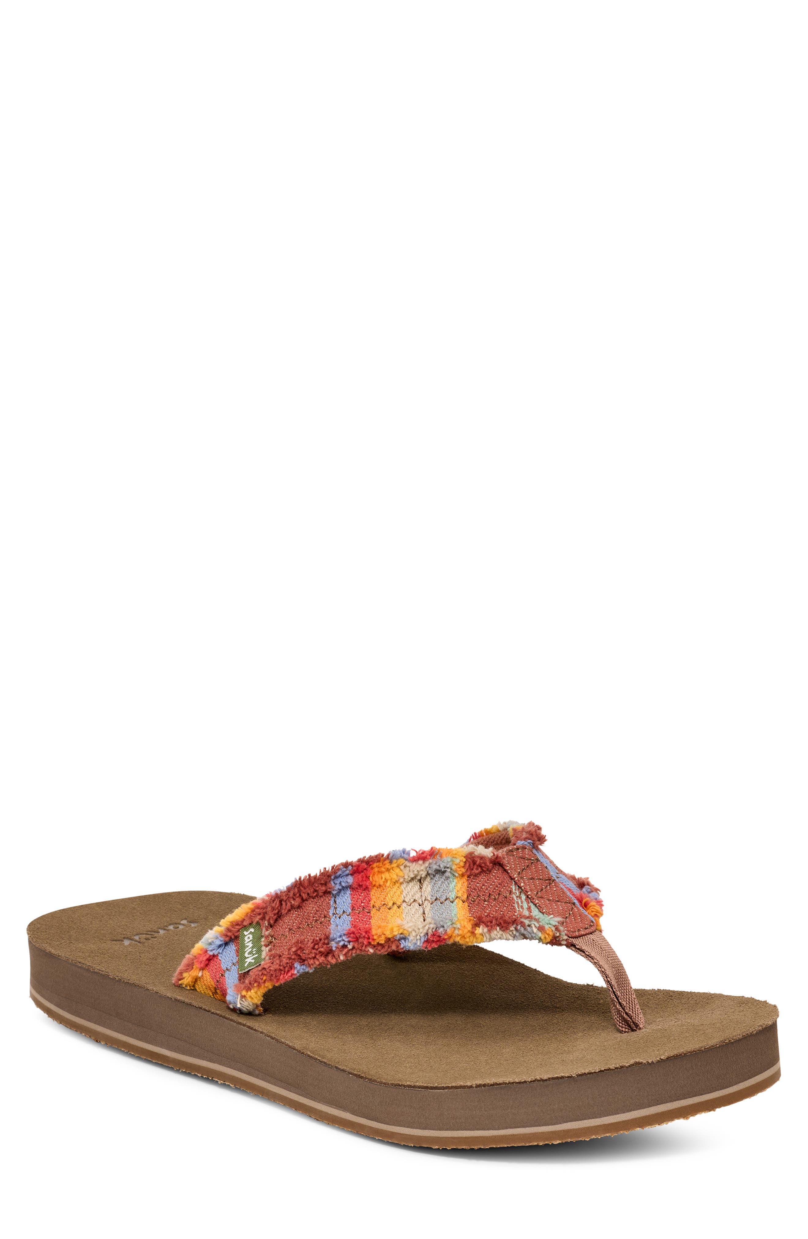 Sanuk 'Fraid Not' Flip Flop, Main, color, Kona Sunrise
