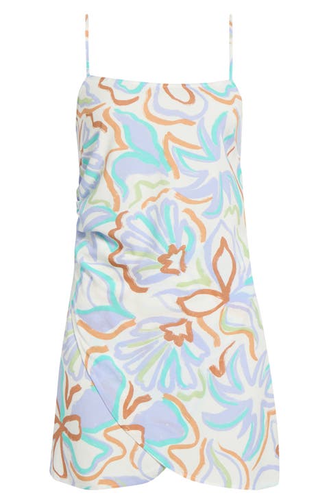 By Your Side Print Sleeveless Minidress