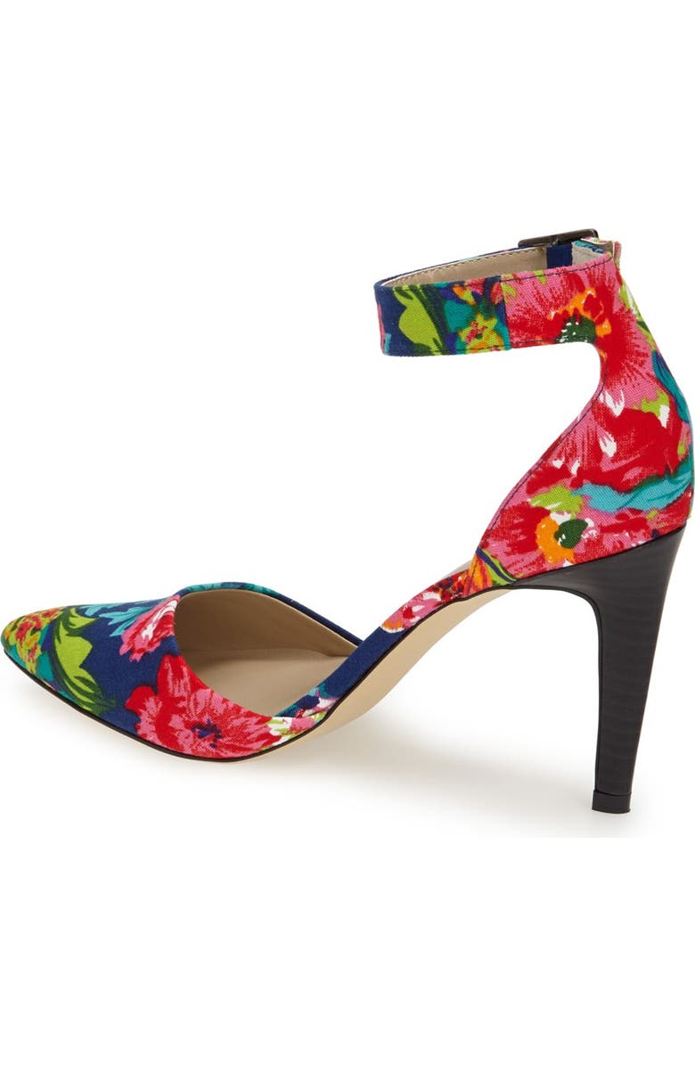 BP. 'Mallory' Floral Print Ankle Strap Pump, Alternate, color,