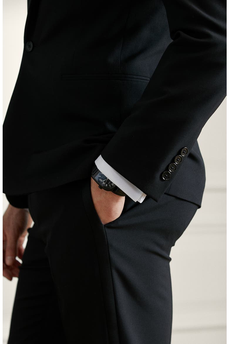 Gregory Hand Tailored Wool Tuxedo, Alternate, color, BLACK