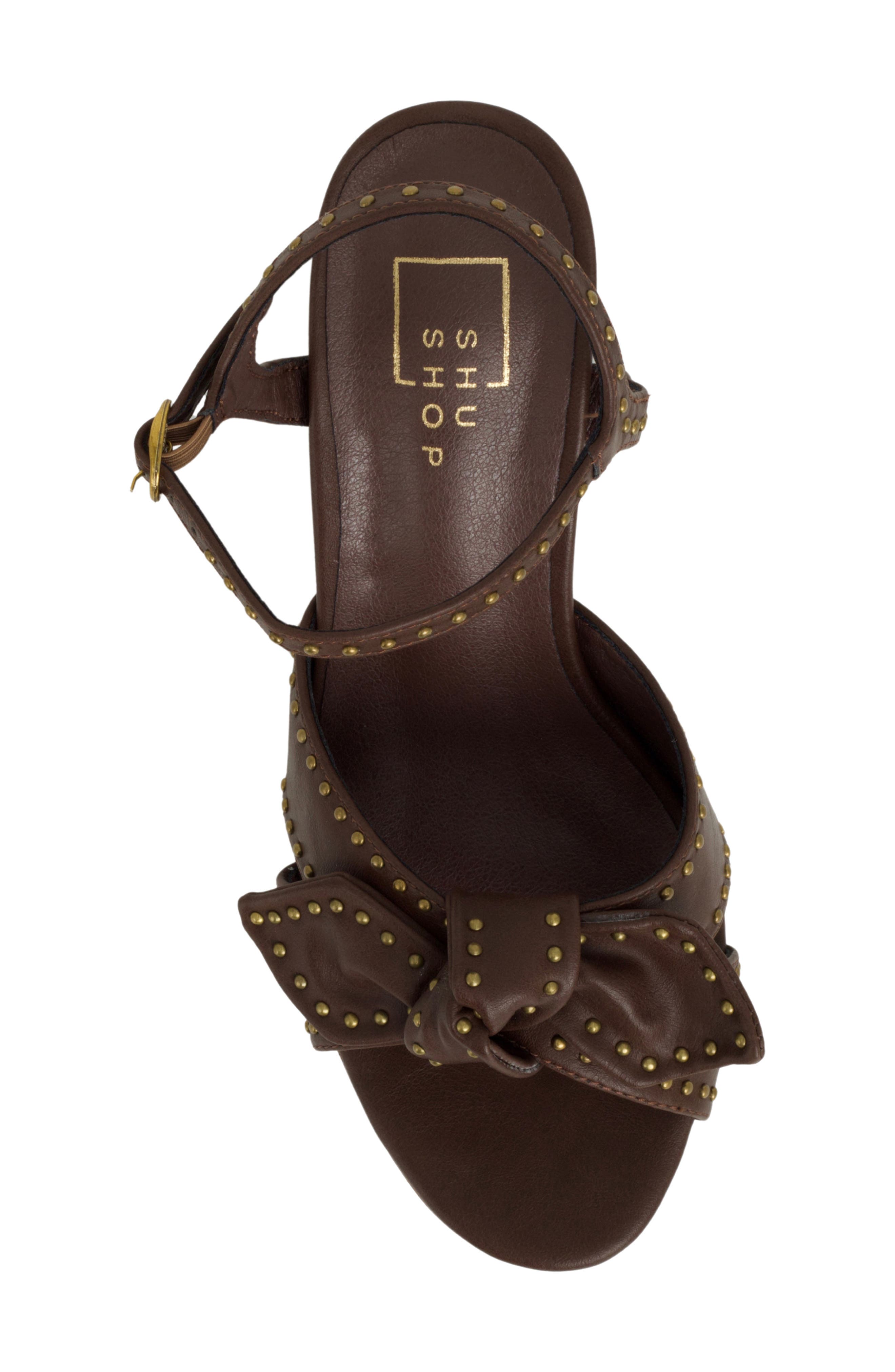 SHUSHOP Etta Studded Platform Sandal, Alternate, color, Brown